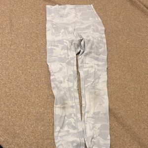 Lululemon White Camouflage Leggings